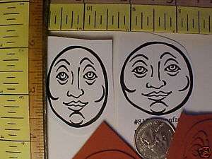 MOON FACE, FEMALE GODDESS UN  MOUNTED rubber stamps  