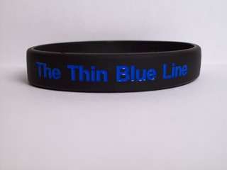 also have this Thin Blue Line silicone bracelet available. Check 