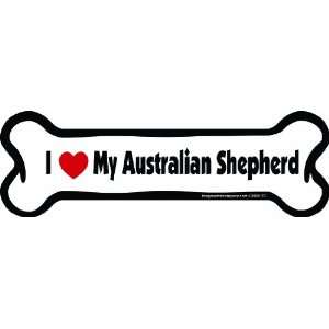  Magnet, I Love My Australian Shepherd, 2 Inch by 7 Inch