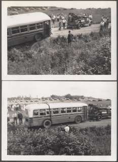 Photos Twin City Lines 1936 Mack Bus Wreck in Highway Ditch w/ Tow 