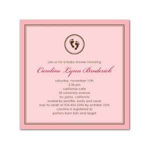    Baby Shower Invitations   Baby Feet Pink By Fine Moments Baby