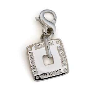  Square Sentiments Charm, Sterling Silver Jewelry