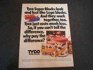 1985 TYCO Building Blocks Super Blocks Ad  