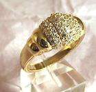   DOLCHE DIAMONIQUE 0.6ct GOLD PLATED STERLING SILVER RING s  L NEW 