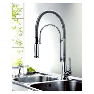  Contemporary Solid Brass Pull Down Kitchen Faucet (Chrome 