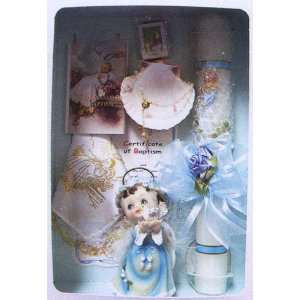  Baptism Gift Sets   Boy   Rosary   Candle   Missal   Hanky 