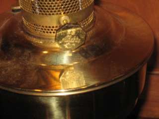 Aladdin Model 23 Brass Oil Lamp with Glass Chimney Very Nice  