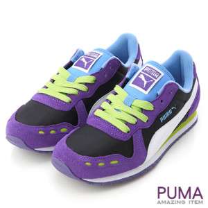 PUMA Unisex CABANA RACER II Black/Violet Shoes #P50  