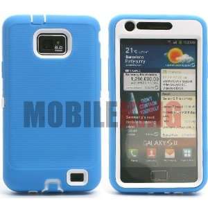 MOBILE KING) Dual Ultra Rugged Protector Case ¡V Blue Silicone Cover 