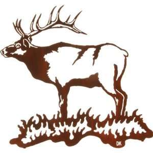    Bull Elk Majesty Rustic Metal Wall Art   24