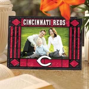  Cincinnati Reds Art Glass Horizontal Picture Frame Sports 