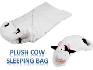 Cow Sleeping Bed In Bag Snuggle Stuffed Plush Pillow Cuddlee Hug Pet 