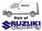 Pair of SUPERSIZE (1m) Suzuki Racing van stickers/decal