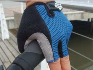 2012 NEW BMX Cycling Bike Bicycle Half Finger Gloves Blue Size M   XL 