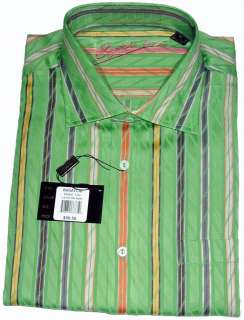 Bugatchi Uomo NWT XL 100% Cotton Long Sleeve Mens Dress Shirt Fancy 
