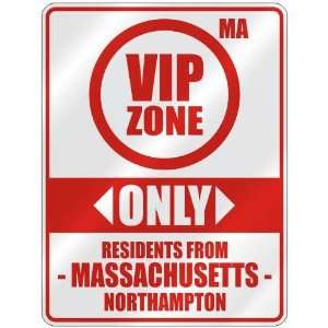   ONLY RESIDENTS FROM NORTHAMPTON  PARKING SIGN USA CITY MASSACHUSETTS