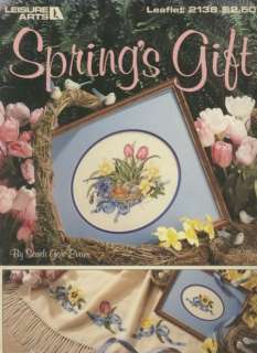 Springs Gift LA2138 Robin Tulips Cross Stitch Pattern  