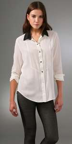 Equipment Deans List Washed Silk Blouse  