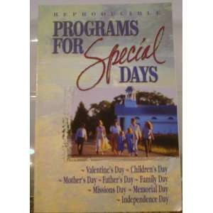  Programs for Special Days This Great Resource is a New 