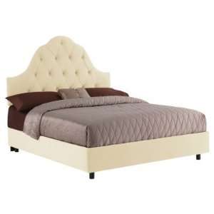   Furniture Arch Tufted Upholstered Low Profile Bed