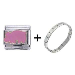  Pink Elephant Italian Charms Pugster Jewelry