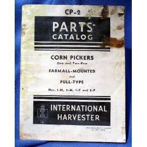 1938 International Harvester Corn Picker Parts Catalog International 