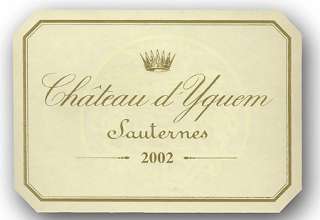 Chateau dYquem Sauternes (375ML half bottle) 2002 
