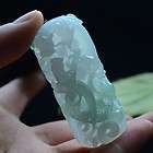 Masterpiece Translucent Ice Natural Type A Jadeite Jade Vivid KuiLong 