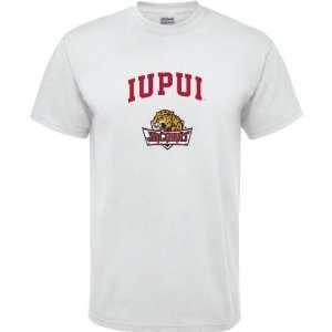 IUPUI Jaguars White Youth Arch Logo T Shirt  Sports 