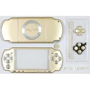 Metallic Gold PSP 2000 Series Full Shell Cover Housing Replacement 