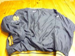 Notre Dame Football pullover wind jacket size adult Large L  