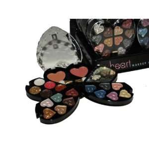  Heart Makeup Kit Eyeshadow glitter blush   1 Ea, Case of 