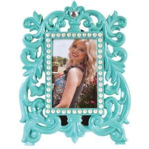 Turquoise 4x6 Photo Frame with Pearls Beauty