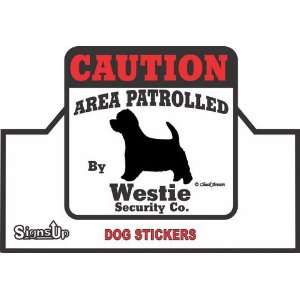  Westie Caution Sticker