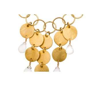  Moonstone and Gold Disc Necklace Erin Hakansson Jewelry