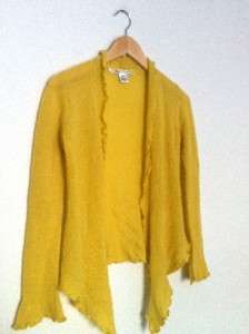 Small Margaret Loves Peter Yellow Cashmere Cardigan  