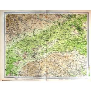  1903 Colour Map Swindon Oxford England Lambourn