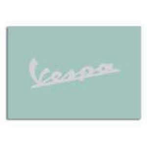  Greeting Card, Blue Vespa Script   4x6 Automotive