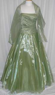 Long Bridesmaid Ball Gown Dress Party Gala Prom Evening Pageant D Sage 