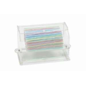 Price/EA)Straw Dispenser, Clear Plastic, W/Anti Theft Cord. Holds A 9 