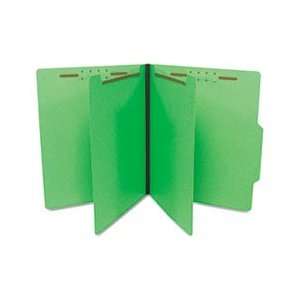   Folders, Letter, Six Section, Green, 25/Box
