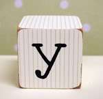 Wooden Block Name Letters Green Child Baby Nursery  