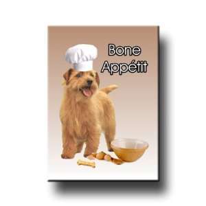 Norfolk Terrier Bone Appetit Chef Fridge Magnet