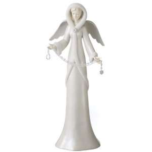 24.5 Elegant White Angel with Rosary Table Top Christmas Figurine 