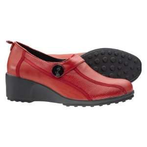 Tip Tee Toe Womens Wedge   Red Golf Shoes Sports 