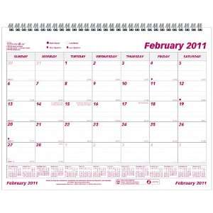  Brownline 2011 Monthly Wall Calendar, 11 x 8.5 Inches 