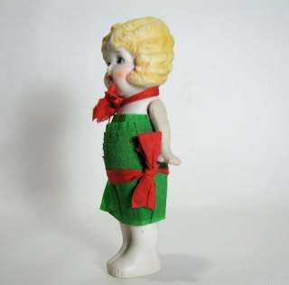 Antique Bisque Doll Frozen Charlotte Flapper Girl  