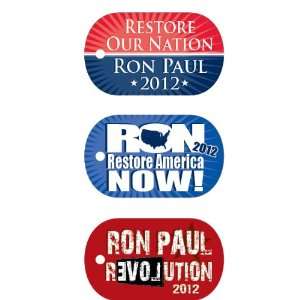  Ron Paul for President Dog Tag Set of 3   Restore America 
