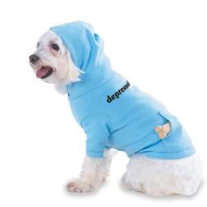 depressed Hooded (Hoody) T Shirt with pocket for your Dog or Cat Size 