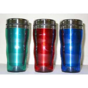Stainless Steel Mug Double Wall 14oz (by the case 24 pcs) 3 Assorted 